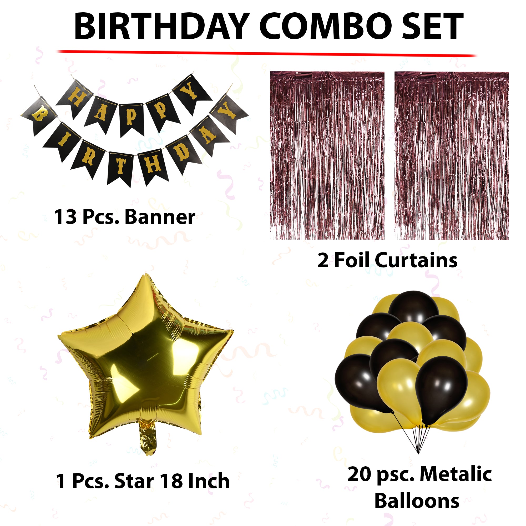 Brown Birthday Party Combo Set