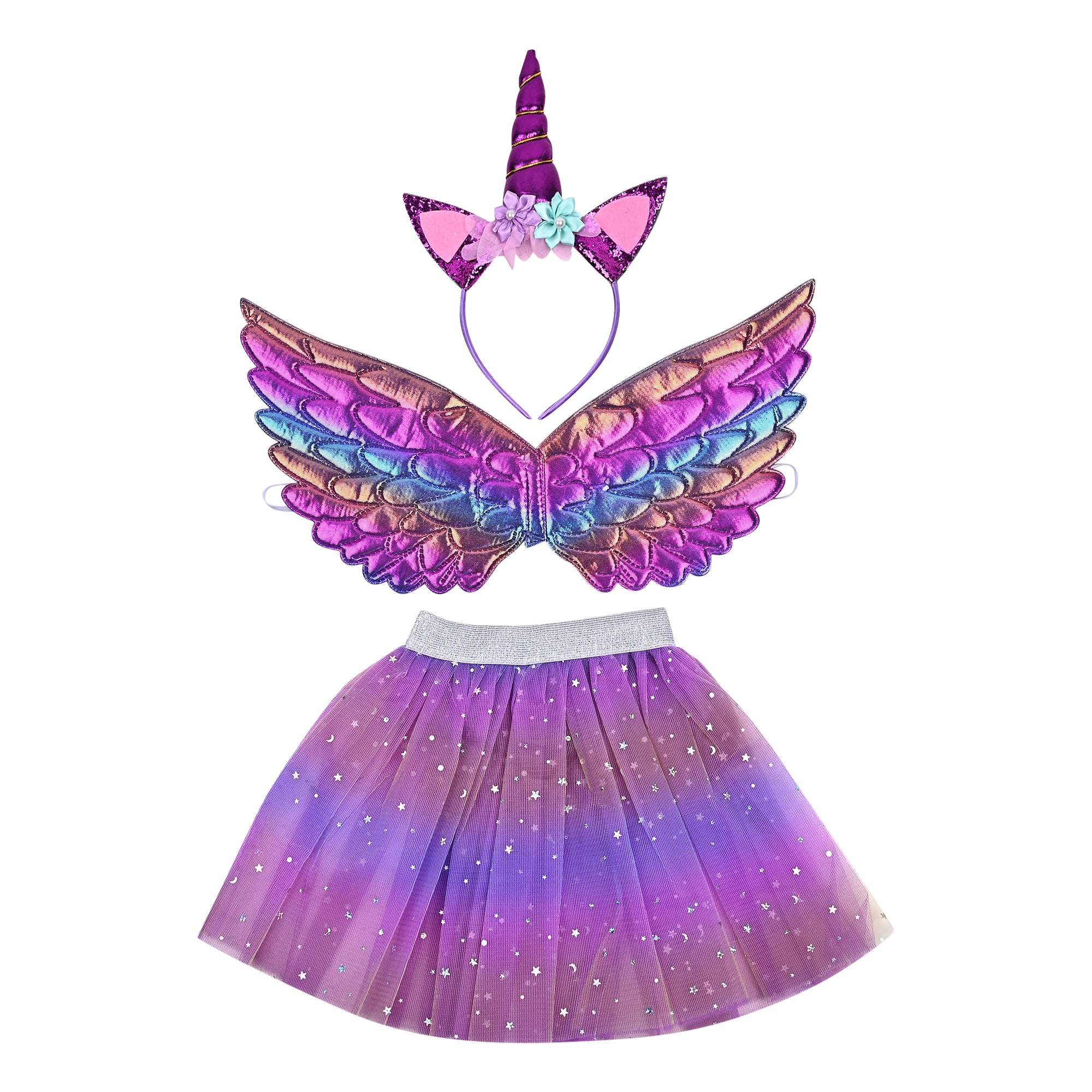 Multi Unicorn Hornhead Wings Skirt