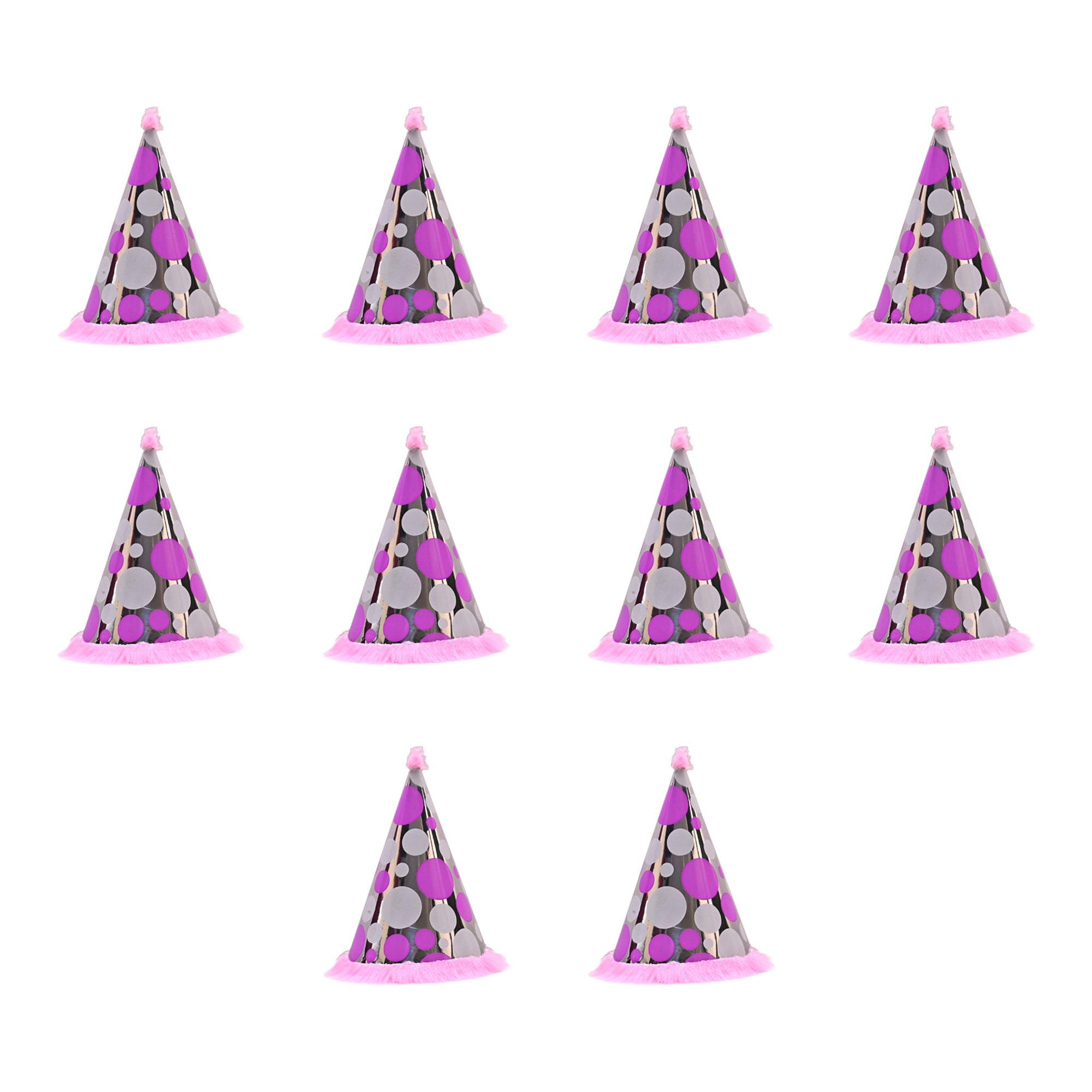 10 Birthday Caps (Dotted)